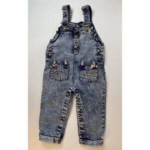 Cat Heart And Rhinestone Buttons Overalls Size 18 Months